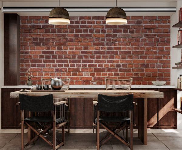 Papier peint Papier peint brique de parement de briques rouge