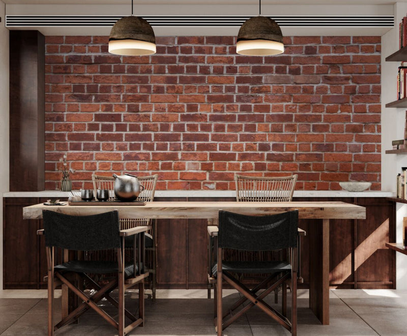 Papier peint Papier peint brique de parement de briques rouge