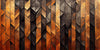 Papier peint géométrique bois marron