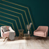 Papier peint Papier peint géométrique lignes dorées géométrique abstrait Art