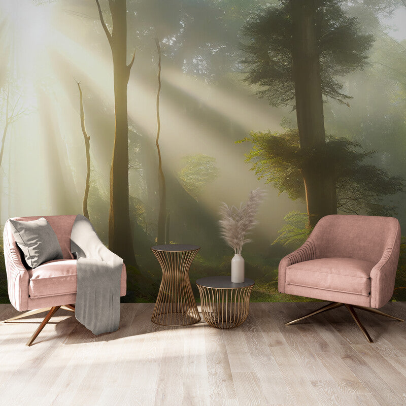 Papier peint Papier peint forêt clairsemée de forêt mystique