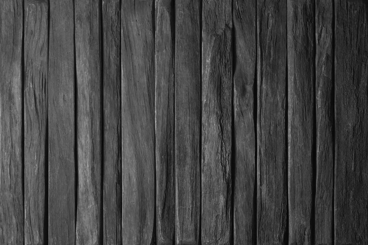 Papier peint planches de bois gris foncé