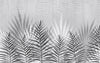 Papier peint feuillage gris