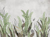 Papier peint feuillage vert grimpant