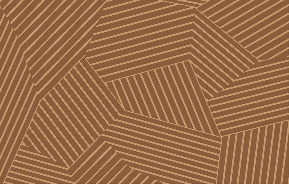 Papier peint design linéaire marron