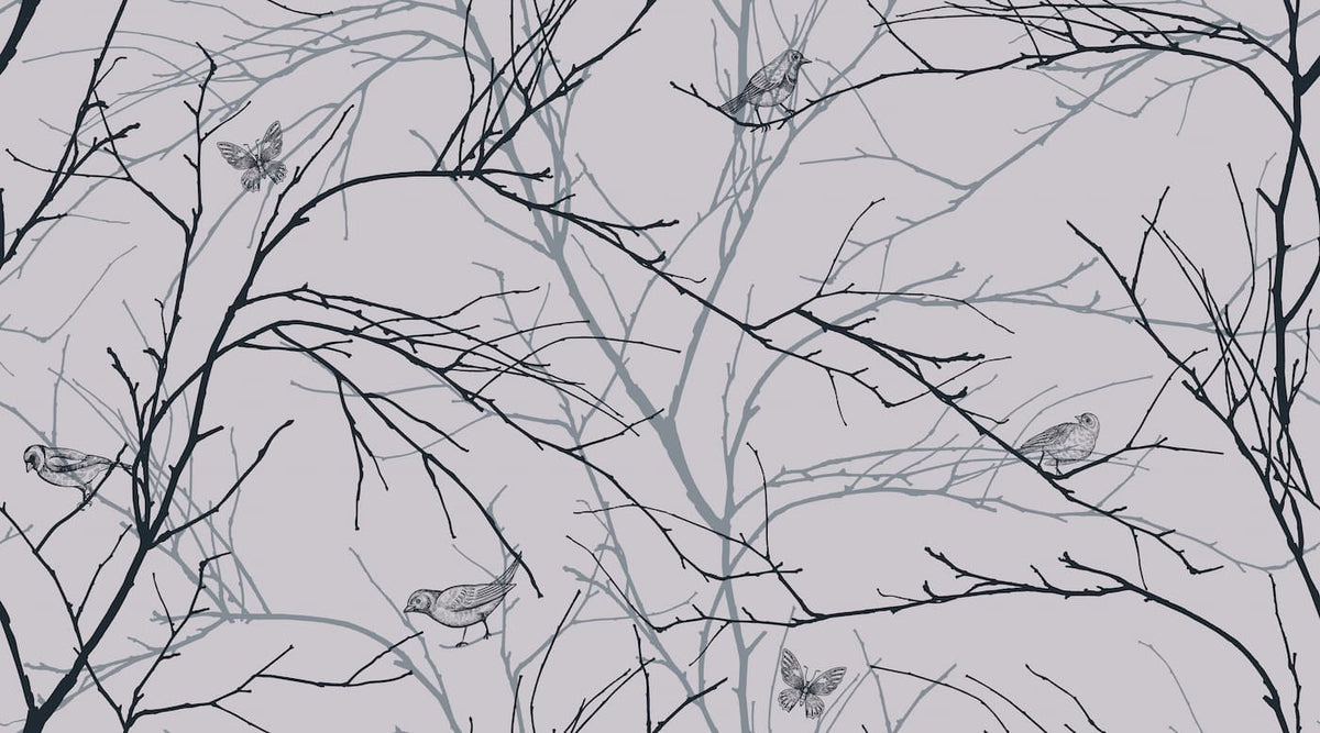 Papier peint floral branche d'arbre