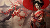 Papier peint japonais geisha