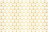 Papier peint géométrique hexagone or