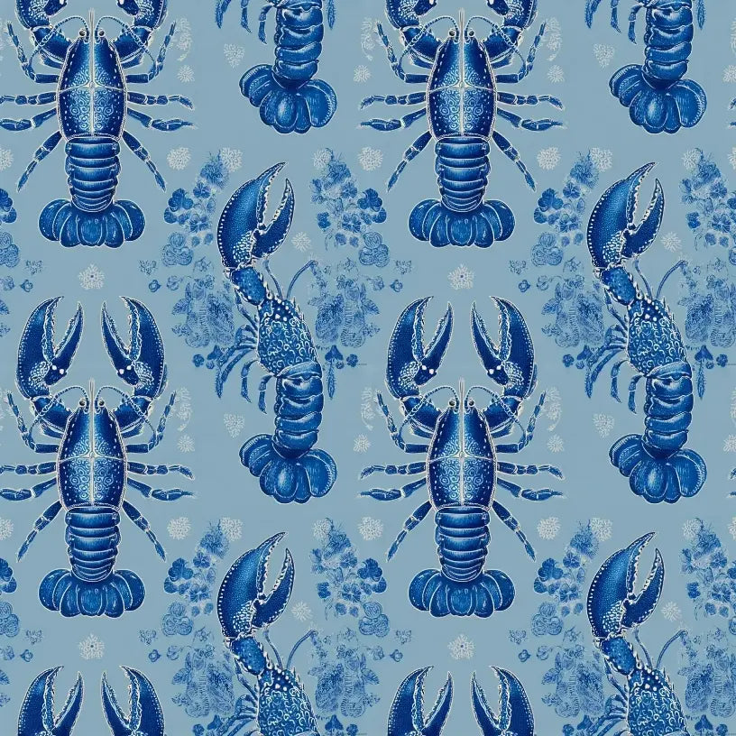 Motif homard bleu