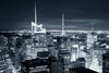 Papier peint panoramique noir et blanc new york la nuit