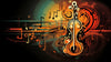 Papier peint abstrait violon
