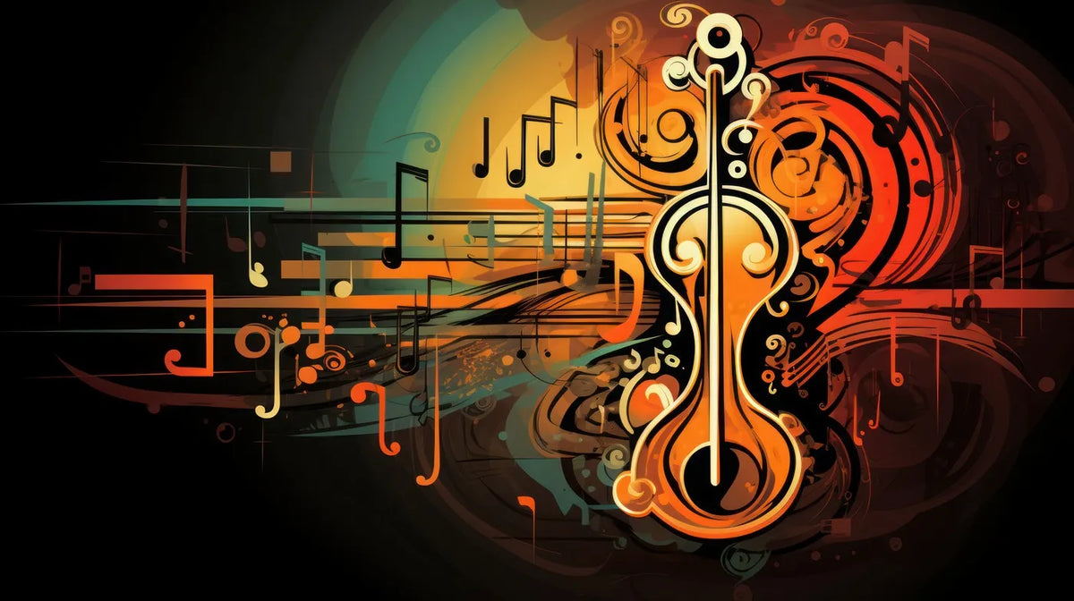 Papier peint abstrait violon