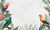Papier peint design jungle tropicale et animaux