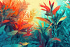 Papier peint plantes tropicales vintage