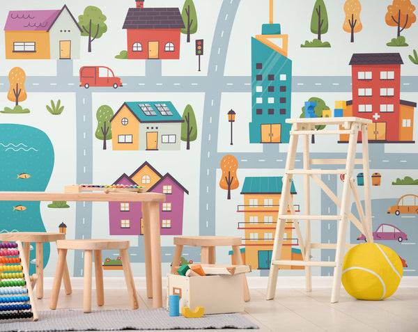 Papier peint Papier peint enfant ville de ville vives