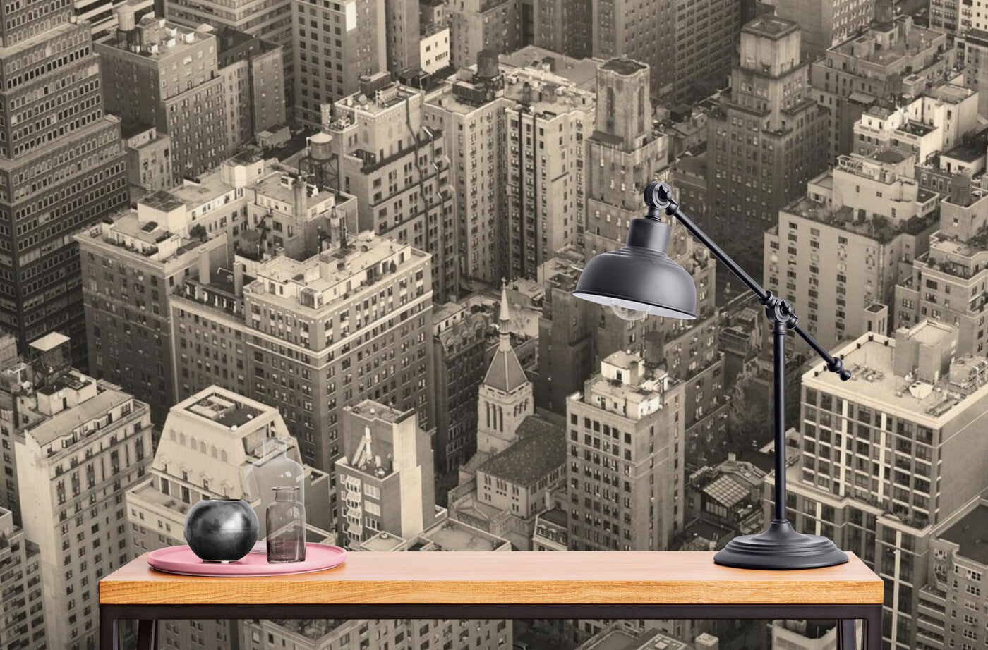 Papier peint Papier peint dessin buildings new york vue du ciel photographique en architectural