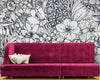 Papier peint Papier peint  fleurs tropicales noir et blanc floral en botanique,