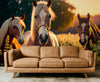 Papier peint Papier peint chevaux apporte une chaudes,