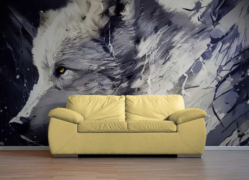 Papier peint Papier peint art abstrait loup apporte une abstrait