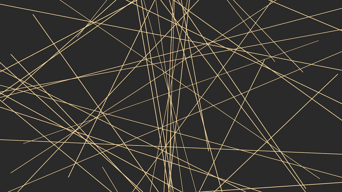 Papier peint géométrique lignes abstraites dorée