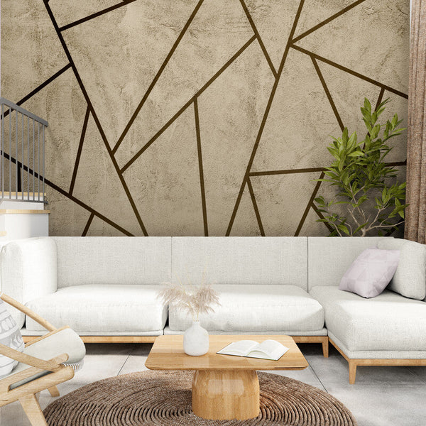 Papier peint Papier peint géométrique lignes abstraites géométrique abstrait contemporain,