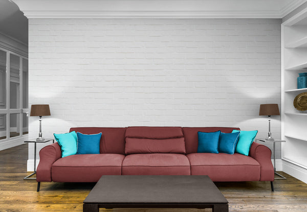 Papier peint Papier peint briques blanche retro de papier industriel,