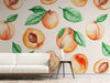 Papier peint Papier peint fruits pêches vintage aquarelle de inspiré