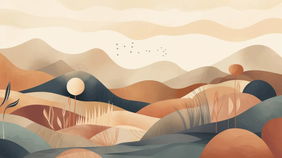 Papier peint abstrait vallée