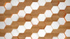 Papier peint hexagone en bois et blanc