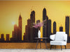 Papier peint Papier peint panoramique coucher de soleil Dubaï chaleureuse et