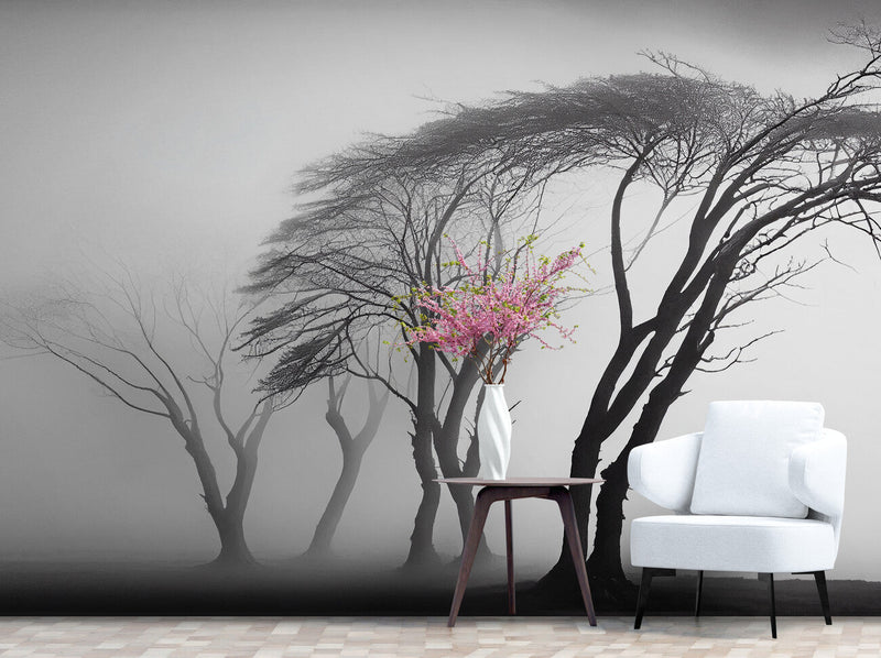 Papier peint Papier peint arbre noir et blanc crée une Inspiré