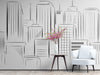 Papier peint Papier peint panoramique croquis ville moderne graphique minimaliste épuré