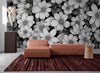 Papier peint Papier peint fleurs noir et blanc moderne floral monochrome, floral