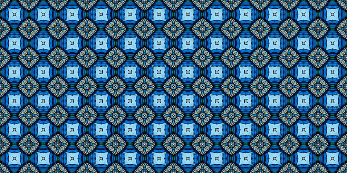 Papier peint baroque doré et bleu