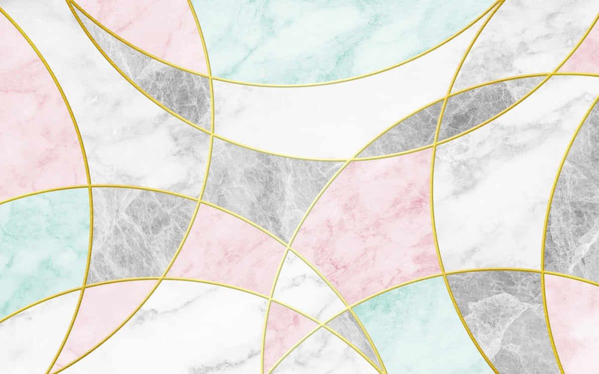 Papier peint géométrique marbre