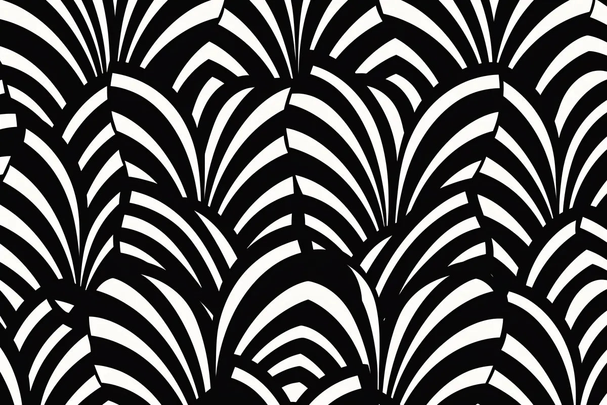 Papier peint noir et blanc rayures