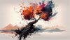 Papier peint arbre design