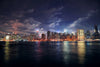Papier peint panoramique buildings la nuit