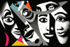 Papier peint art abstrait