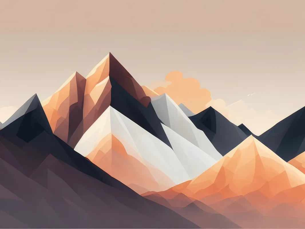 Papier peint art montagnes