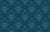Papier peint Papier peint baroque bleu canard damassé classique, élégant