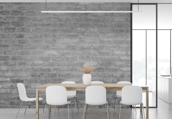 Papier peint Papier peint brique gris et blanc de briques urbain,