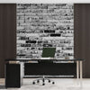 Papier peint Papier peint brique noir et blanc de briques urbain,