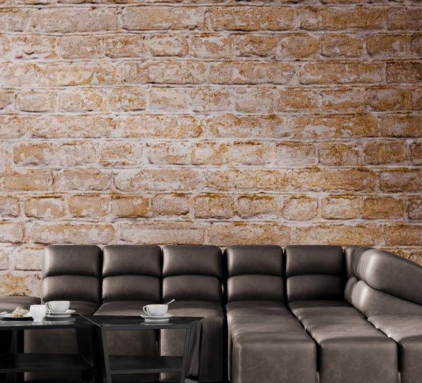 Papier peint Papier peint brique ancienne chaleureuse et