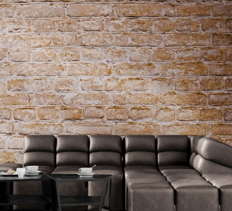 Papier peint Papier peint brique ancienne chaleureuse et