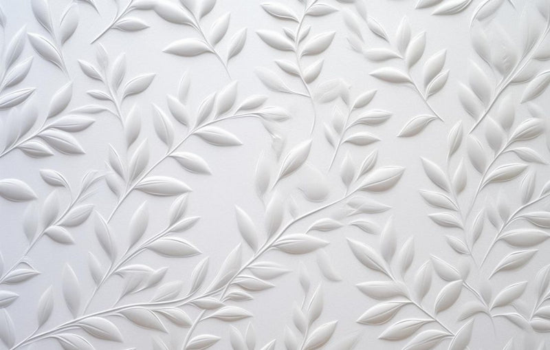 Papier peint Papier peint couloir blanc floral en sereine
