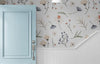 Papier peint couloir fleuri