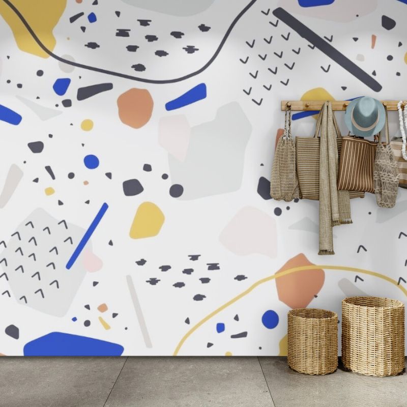 Papier peint couloir graphique