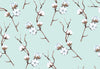 Papier peint fleurs de coton