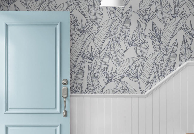 Papier peint Papier peint fleurs de palmier tropical élégant apporte